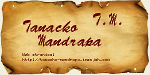 Tanacko Mandrapa vizit kartica